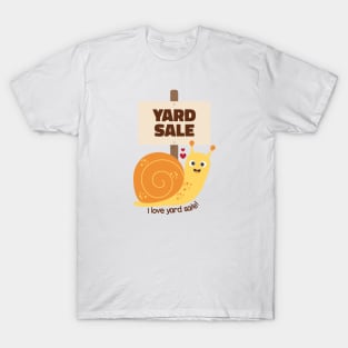 Cute Snail I Love Yard Sale T-Shirt